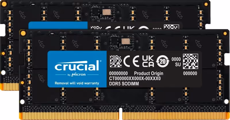 Crucial 64GB 5600MHz DDR5 SO/KIT2 CT2K32G56C46S5