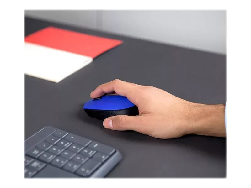 Logitech M171 Mouse right and left-handed wireless 2.4 GHz USB wireless receiver black blue