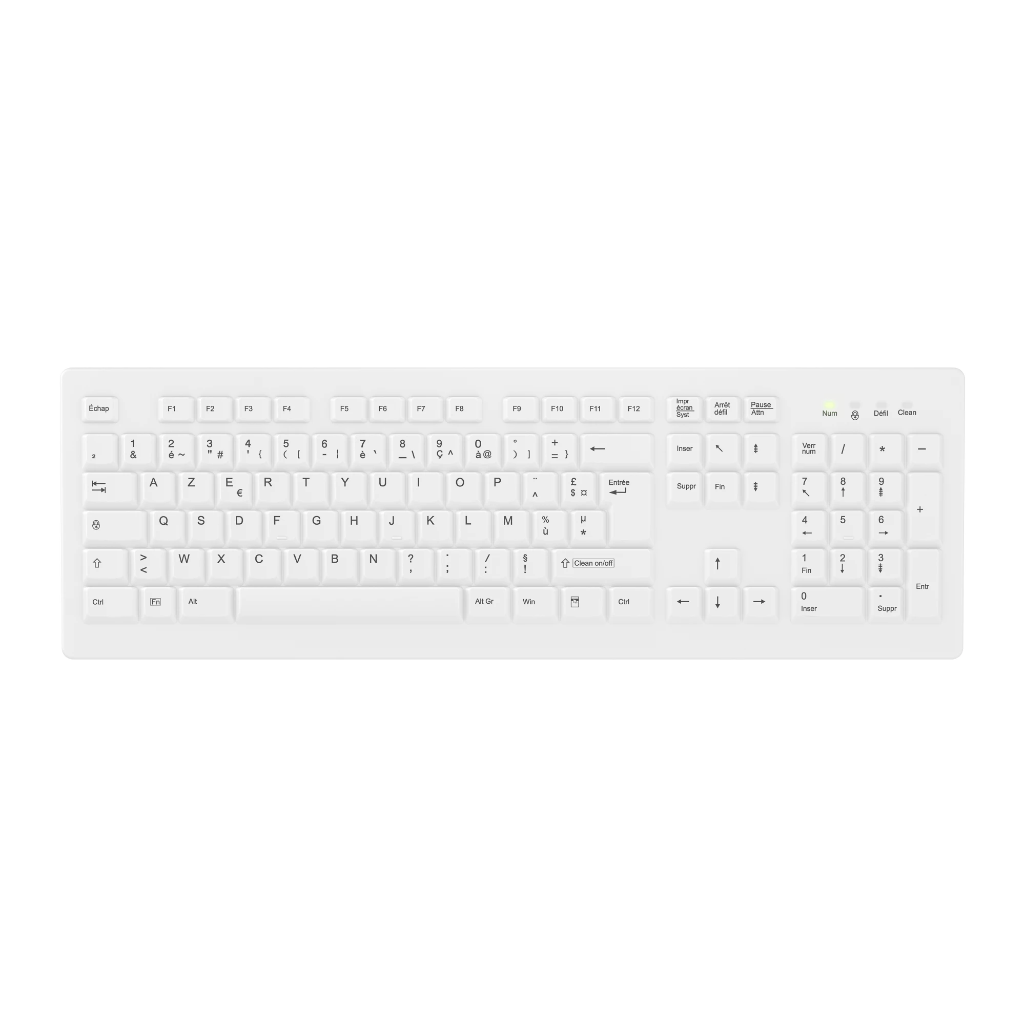 Active Key AK-C8100 Medical Wireless Keyboard White (French)