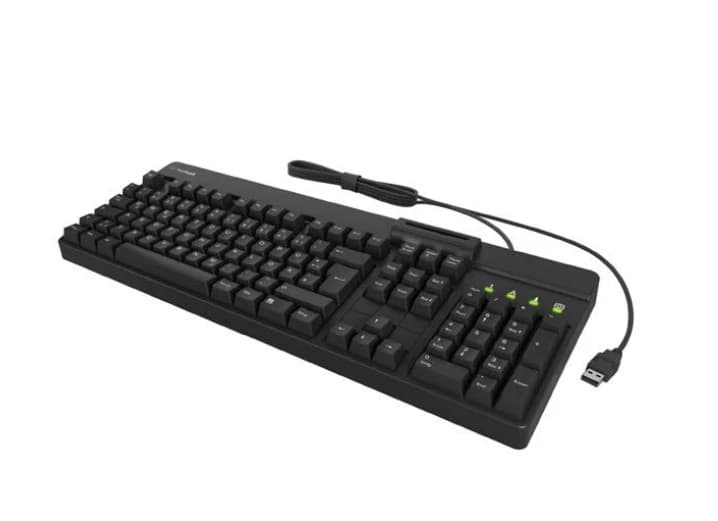 KeySonic KSK-8040U-CR Smart Card Reader Keyboard (Black)