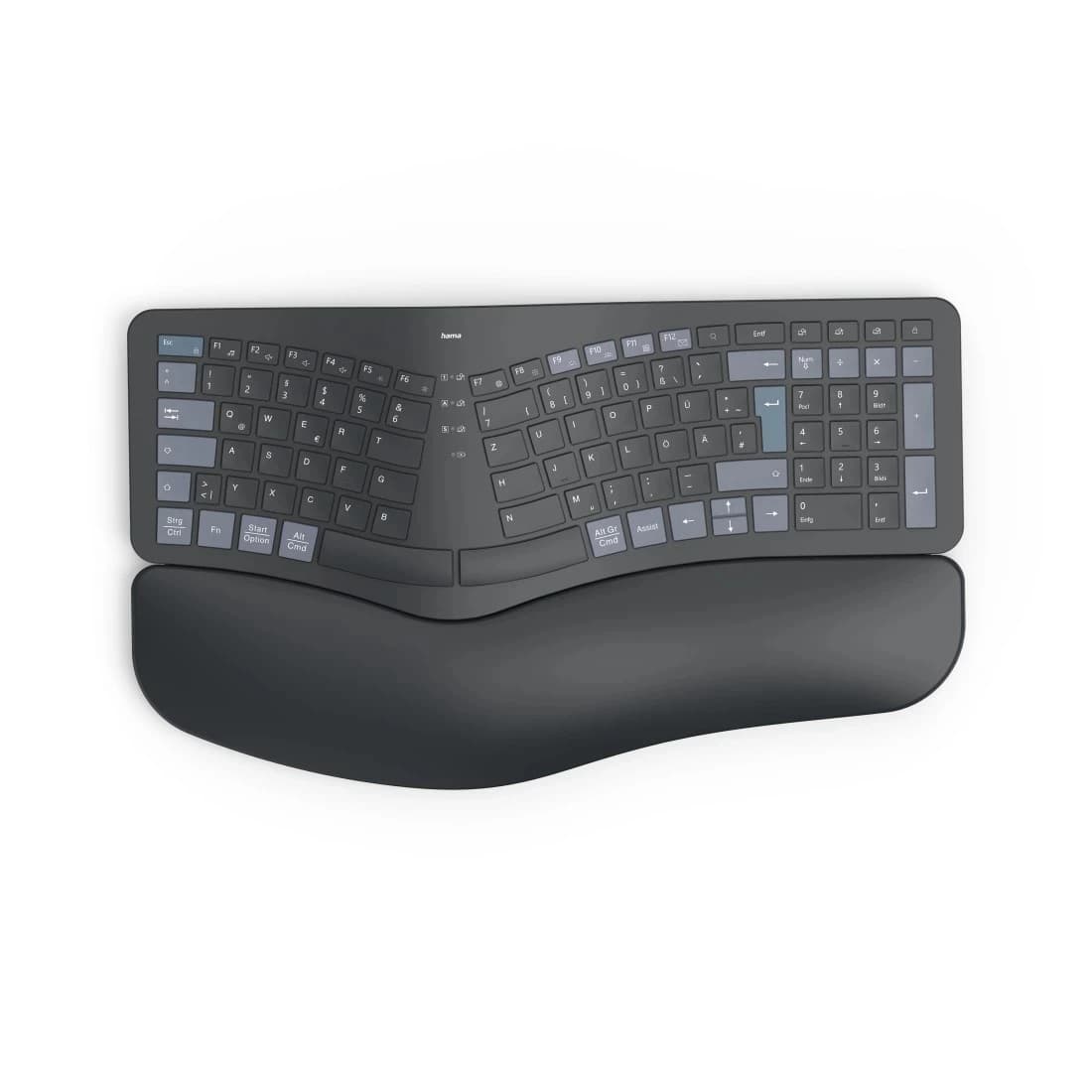 Hama WK-900 Ergo Split Multi-Device Wireless German (Black)