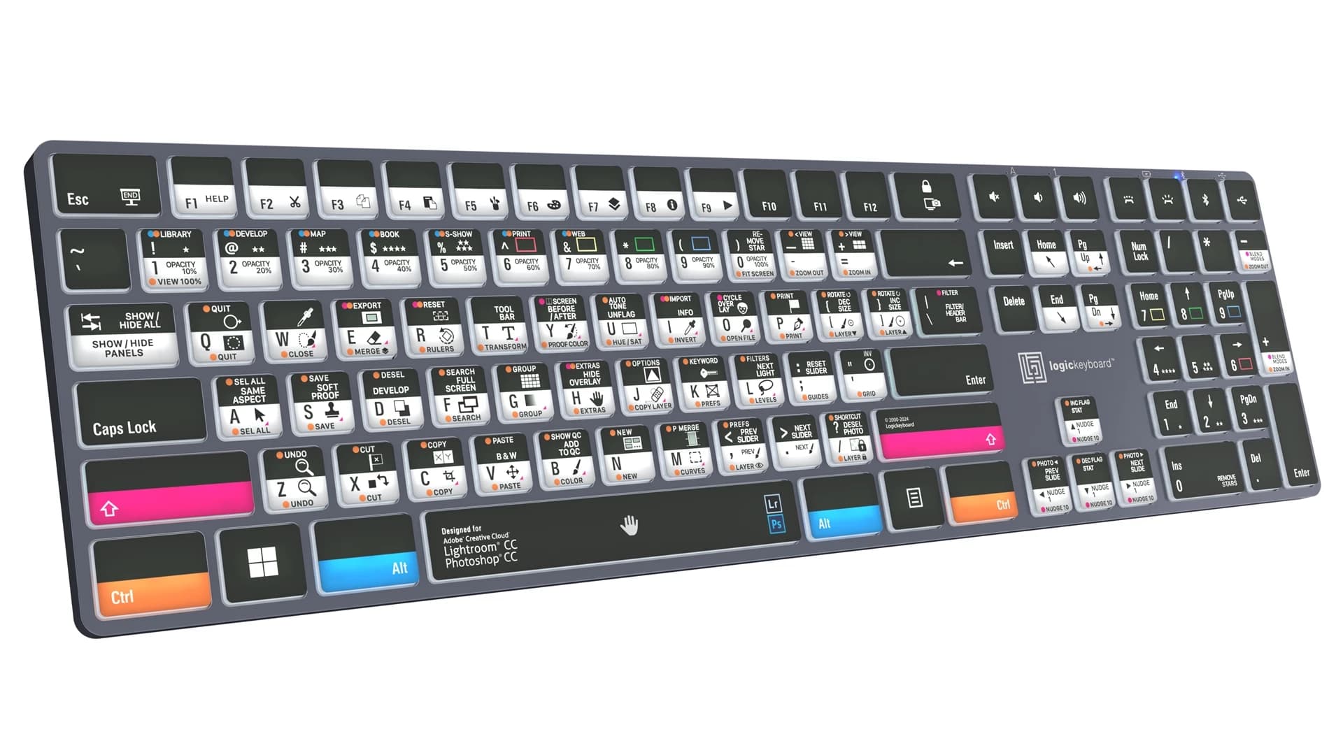 Logickeyboard Adobe Photographer Titan Backlit PC Keyboard French