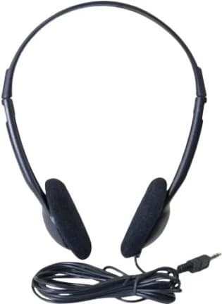 Exertis Connect On-Ear Stereo Headset 3.5 mm with Boom Mic (Black)