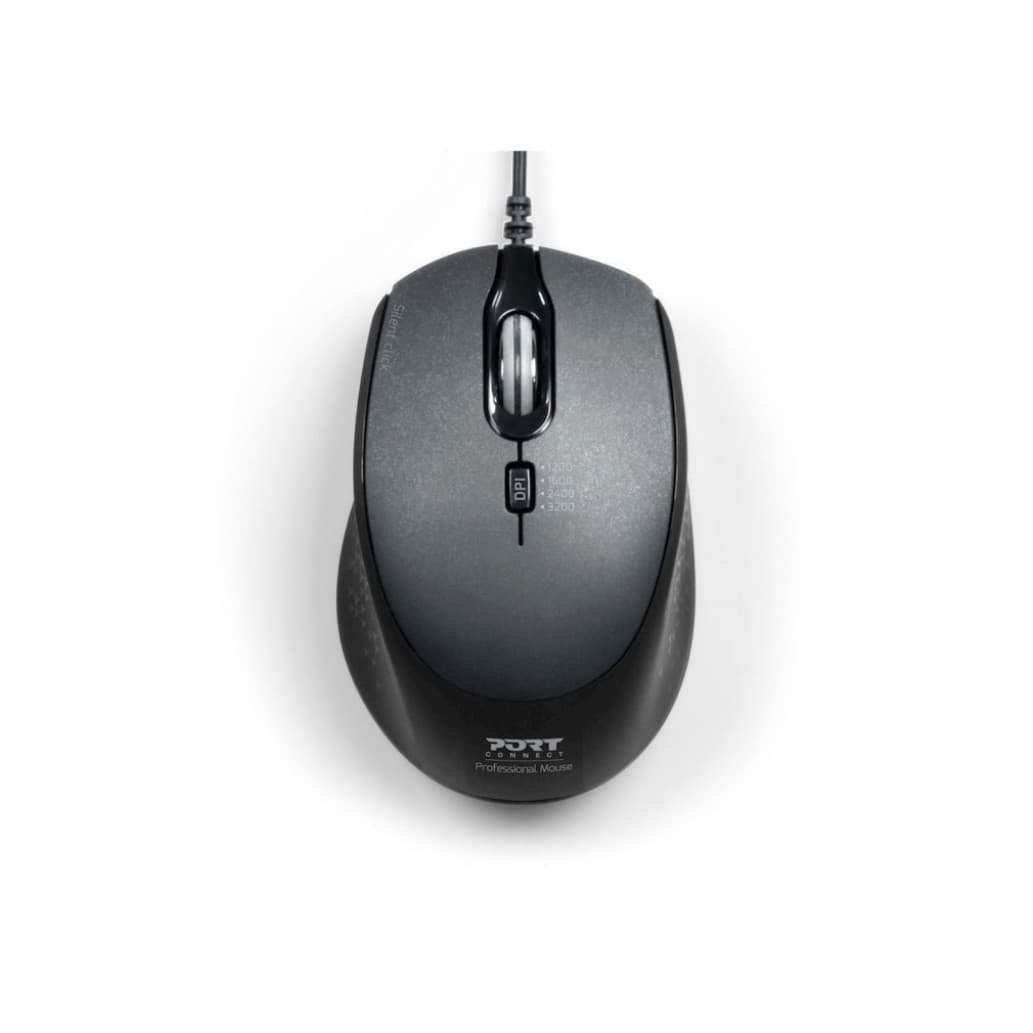 Port Designs Desktop Mouse USB-A/USB-C (Black)