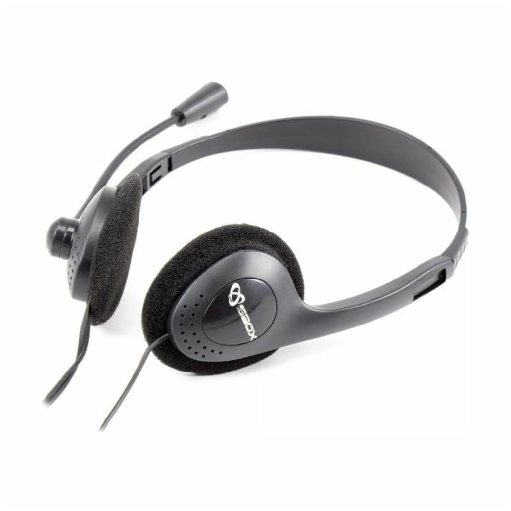 Slualke SBOX naglavne z 2x3,5mm HS-201 črne (HS-201)