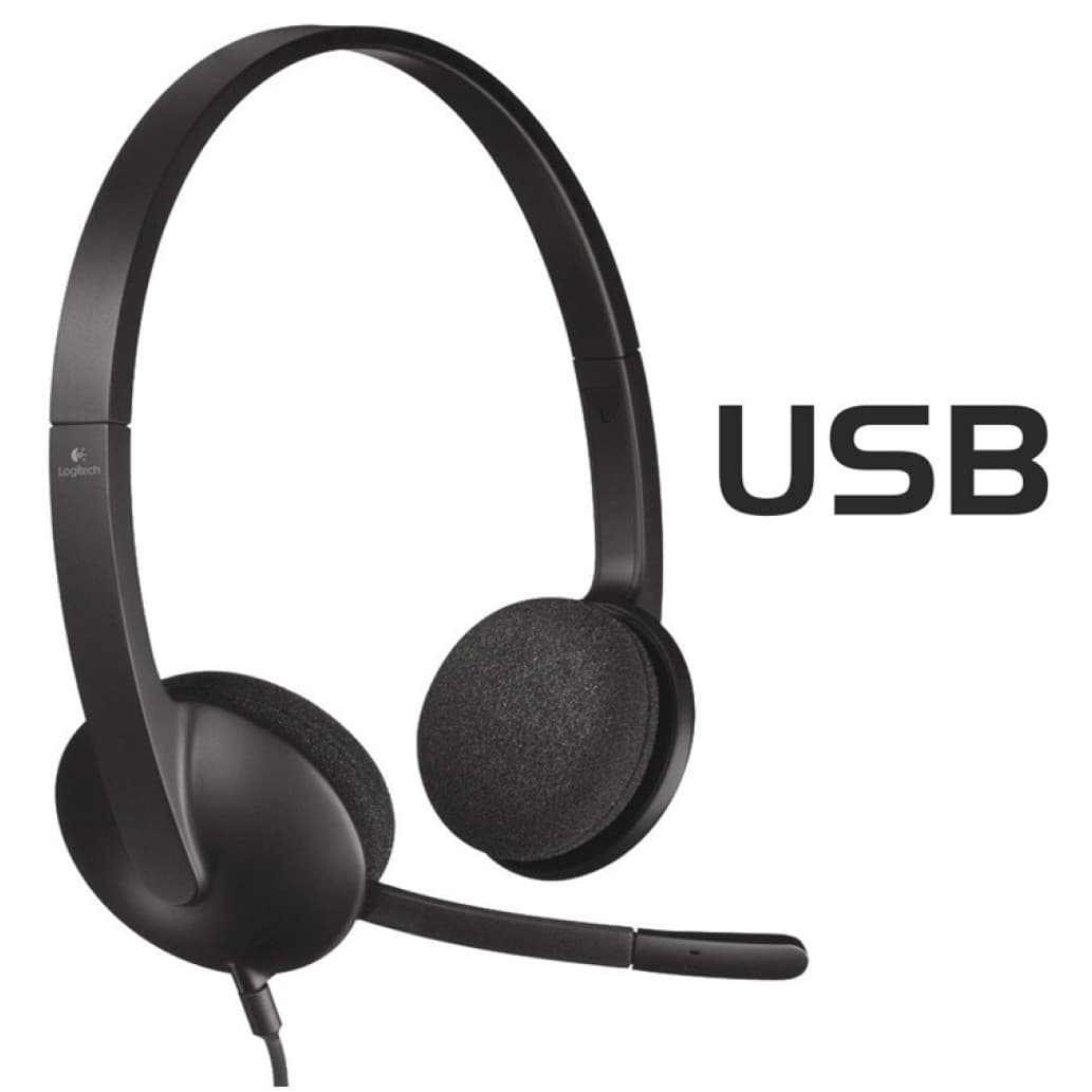 Logitech naglavne z USB H340 Headset črne (981-000475)