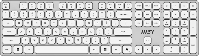 MSI Forge K210 W Combo White US Mouse included Home/Office USB Qwerty US English
