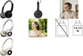 Logilink BT0072S Bluetooth Headphones (Cream)