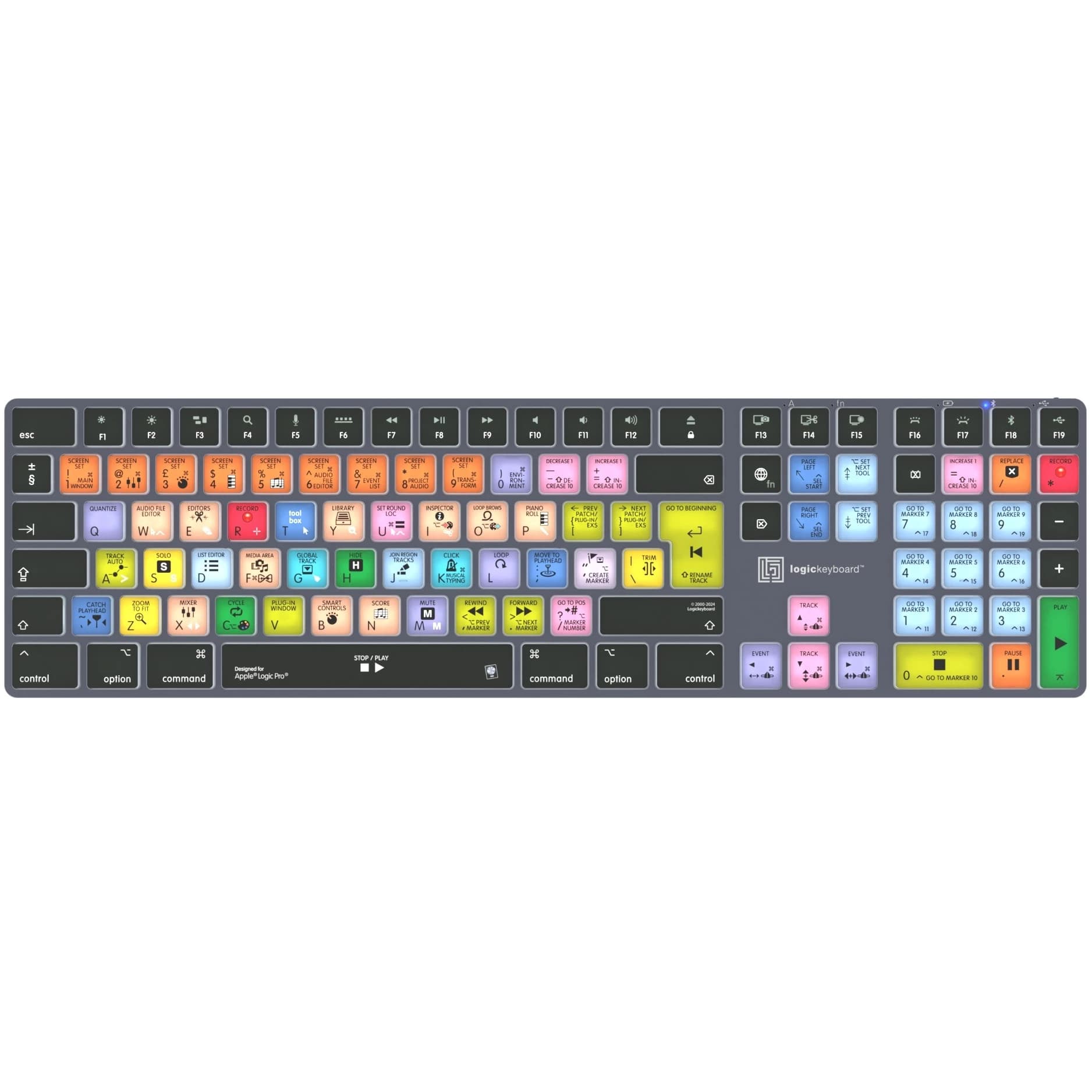 Logickeyboard Apple Logic Pro Titan Backlit Mac Keyboard UK
