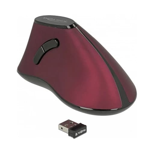 Delock 12528 Ergonomic Vertical 5-Button Wireless Mouse