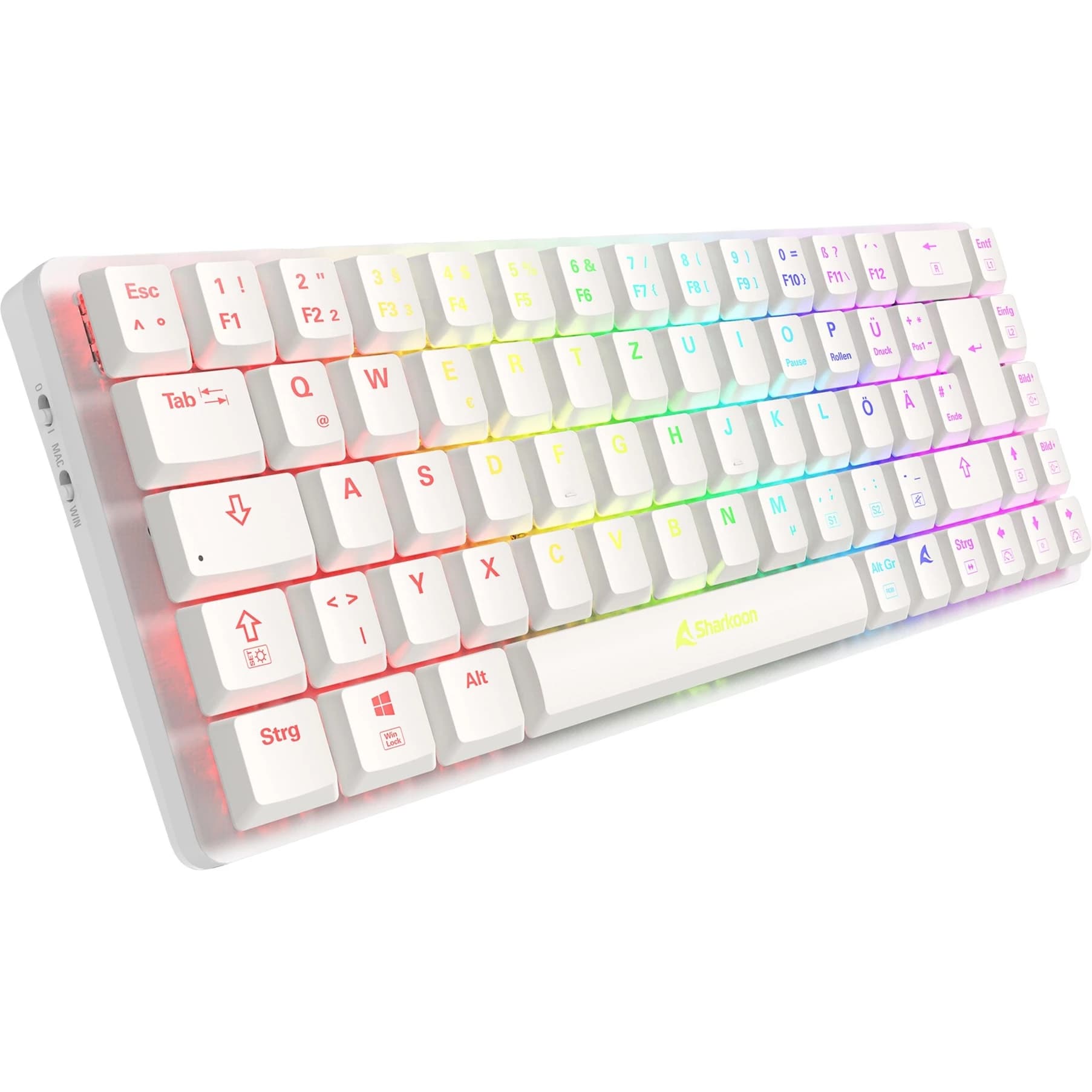 Sharkoon PureWriter W65 Kailh Choc V2 Red German (White)