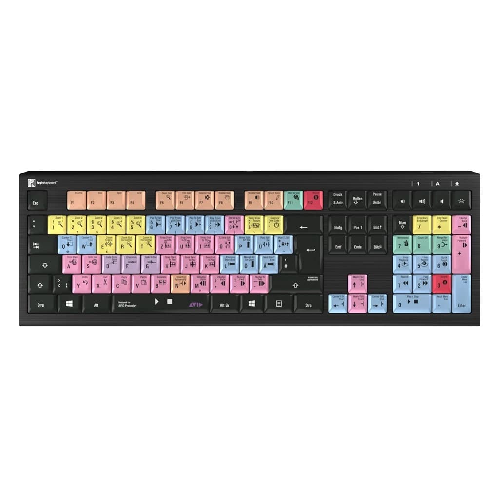 Logickeyboard Avid Pro Tools ASTRA 2 Backlit Keyboard PC DE