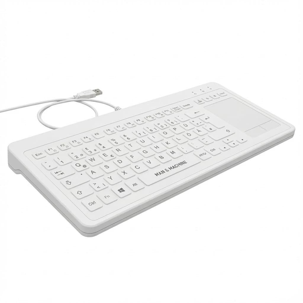 Man & Machine Really Cool Touch Hygiene Keyboard DE (White)