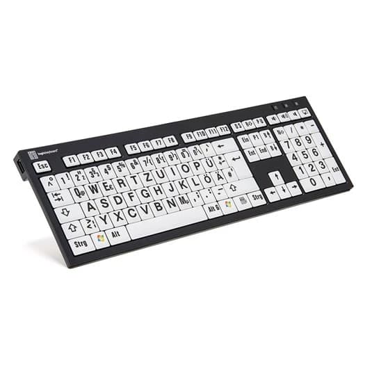 Logickeyboard XL Print Black on White DE (QWERTZ)