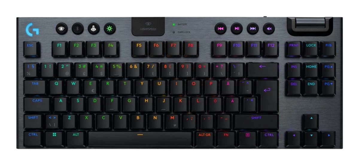 Logitech G915 X Lightspeed TKL Tactile (Black) Nordic