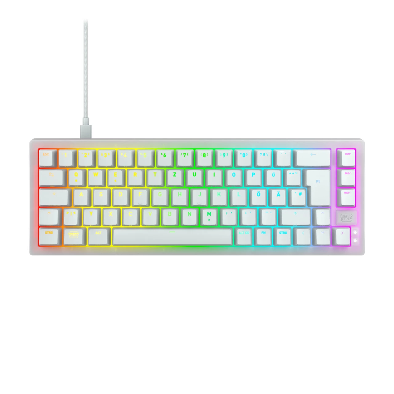 CHERRY Xtrfy K5V2 RGB Compact MX2A Red DE (White)