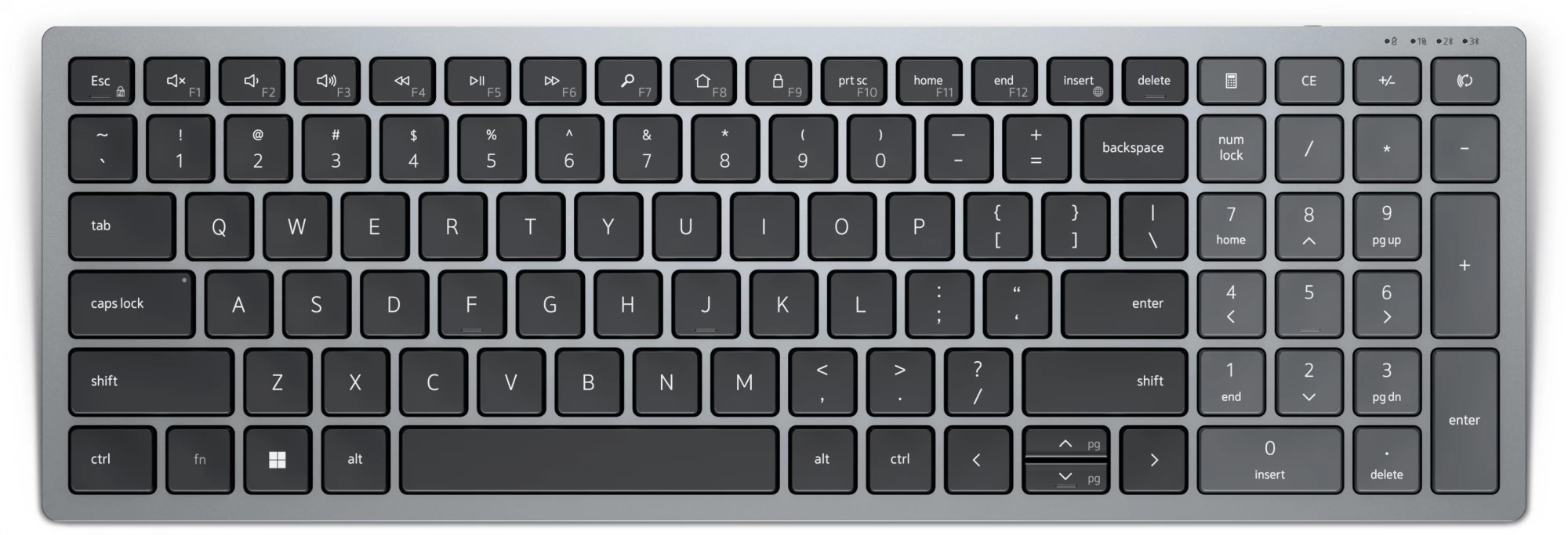 Dell KB740 Compact Multi-Device Wireless German (Grey)