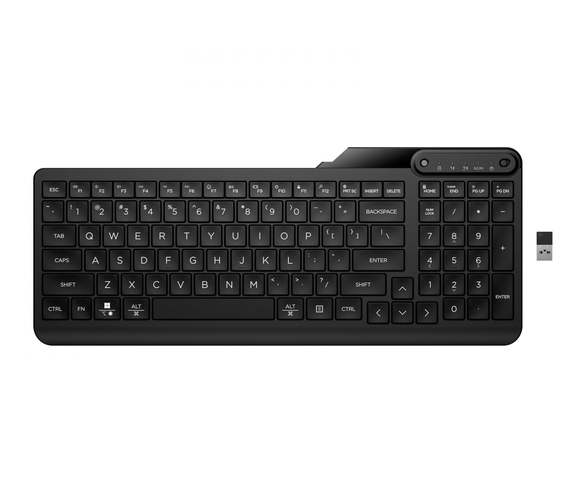HP 475 Dual-Mode Wireless Keyboard (Black, DE)