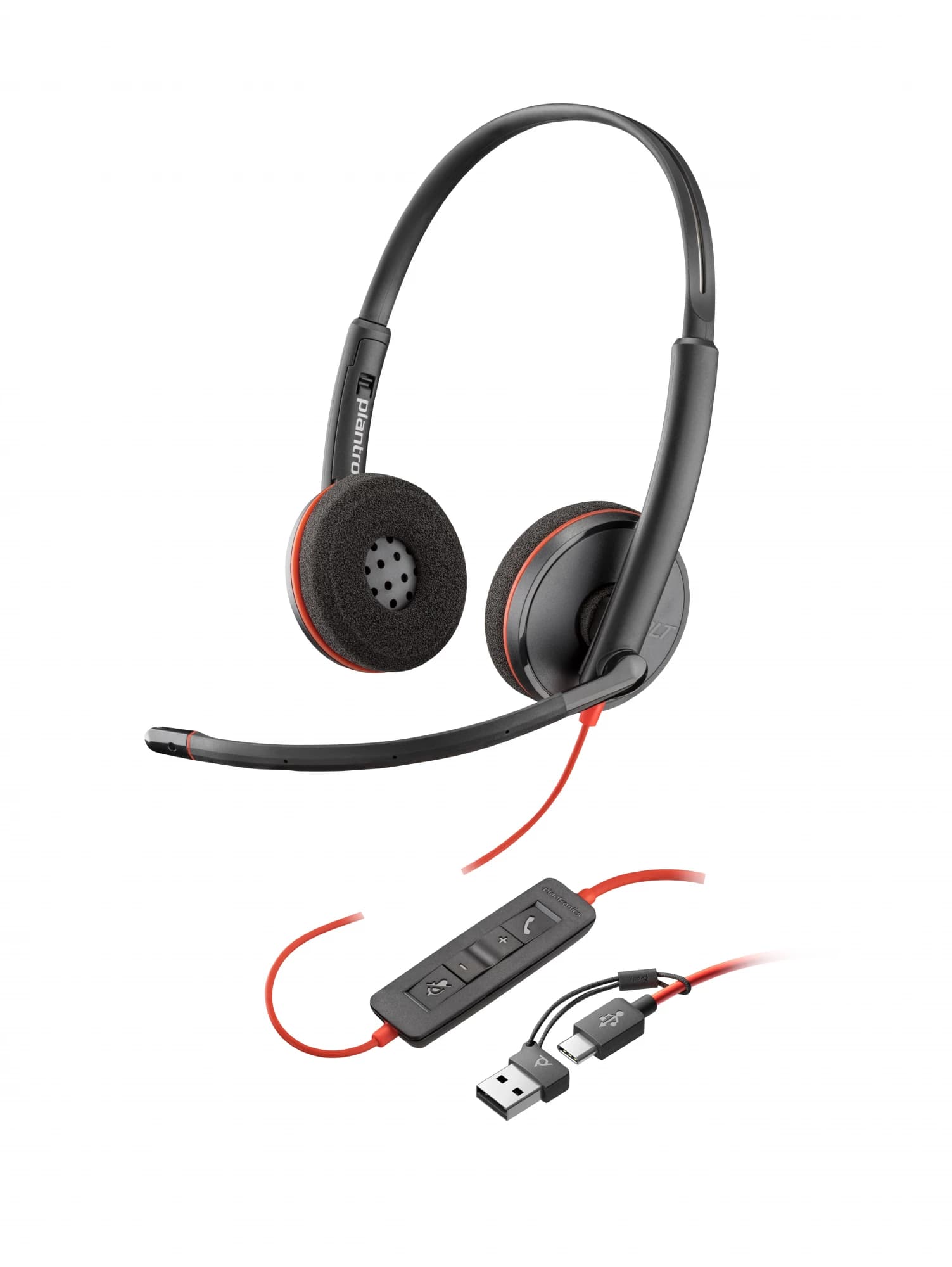 HP Poly Blackwire 3210 Monaural USB-C Headset + USB-C/A Adapter (Bulk)