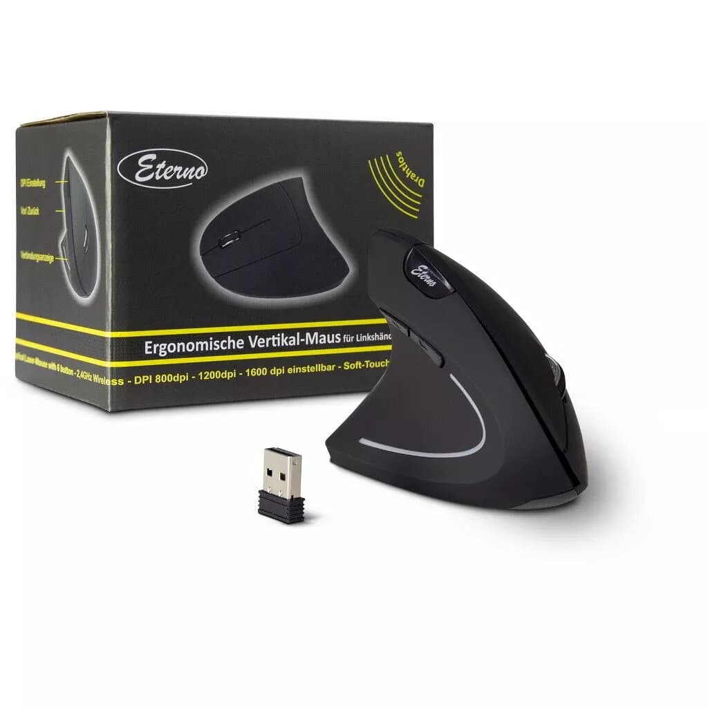 Inter-Tech KM-206L Wireless Vertical Mouse Left