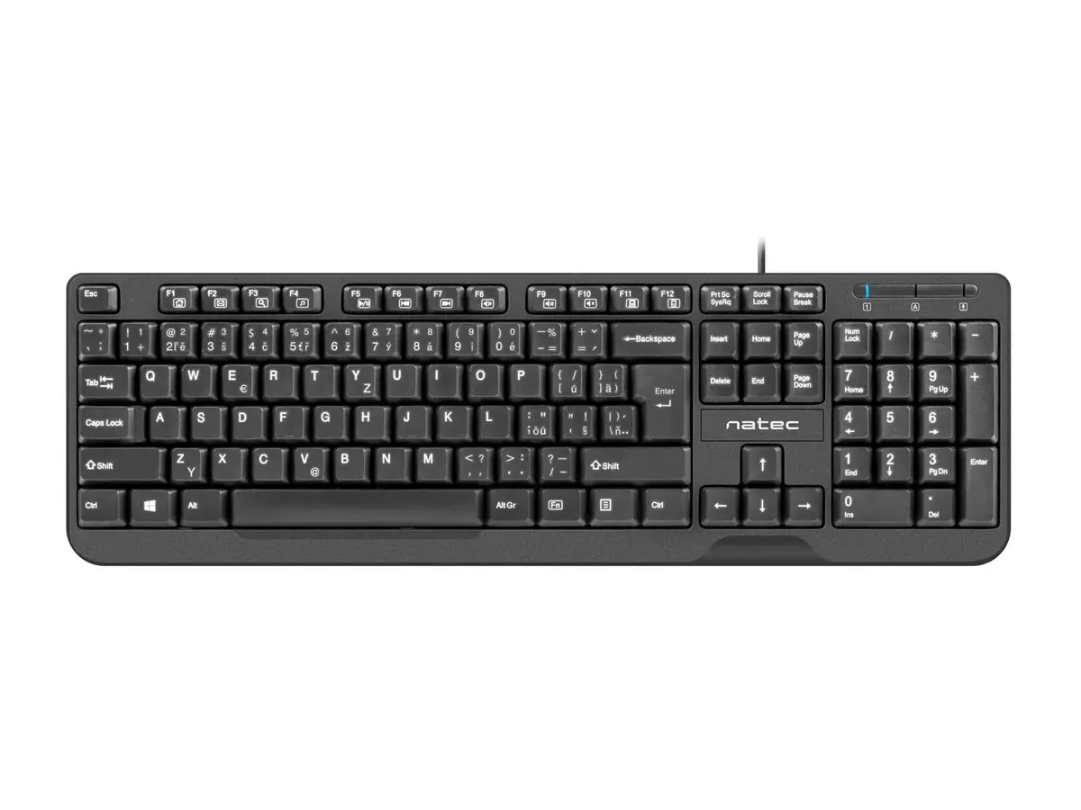 Natec Trout Slim USB Slovak (Black)
