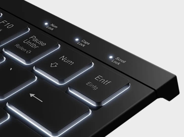 KeySonic KSK-5010ELC Mini Keyboard with Numpad (Black) DE