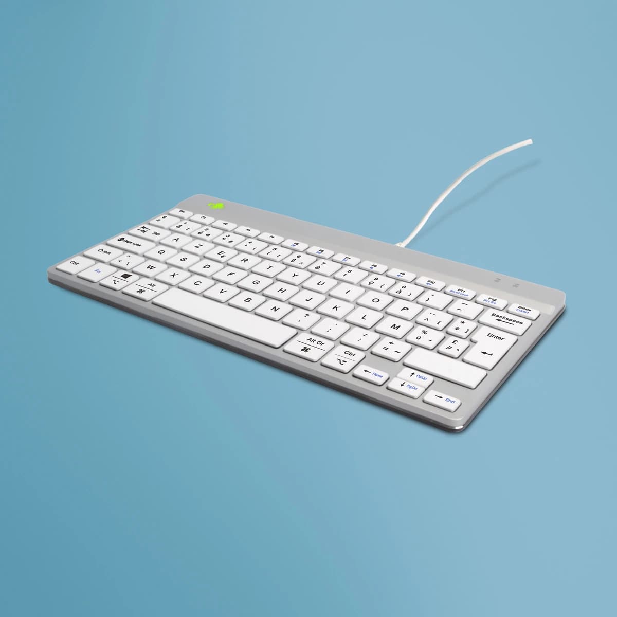 R-Go Tools Compact Break Wired Belgian AZERTY (White)
