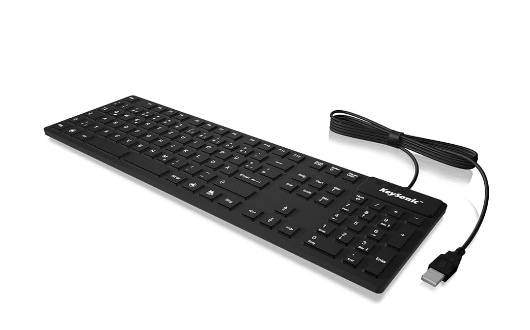 KeySonic KSK-8030 IN Industrial Keyboard UK (Black)