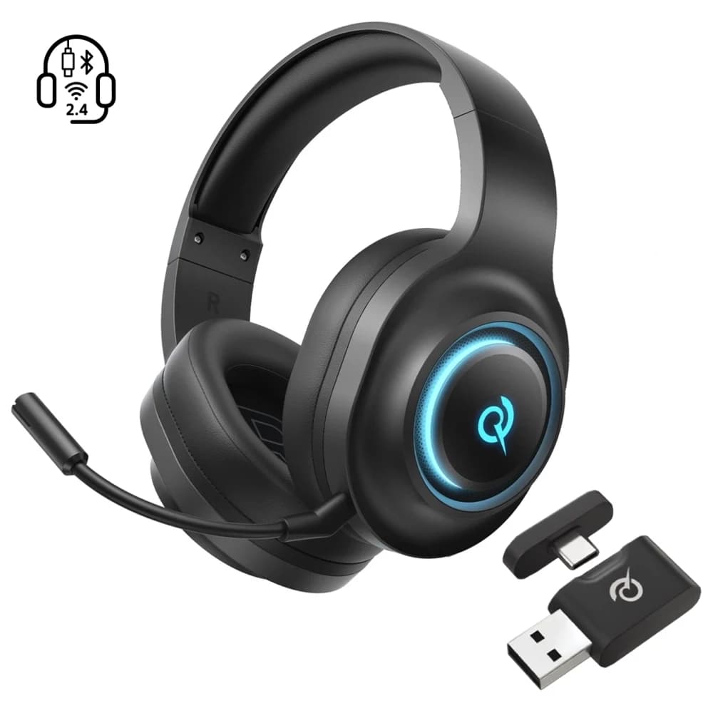 QCY Heroad V200 Tri-Mode Wireless Gaming Headset (Black)