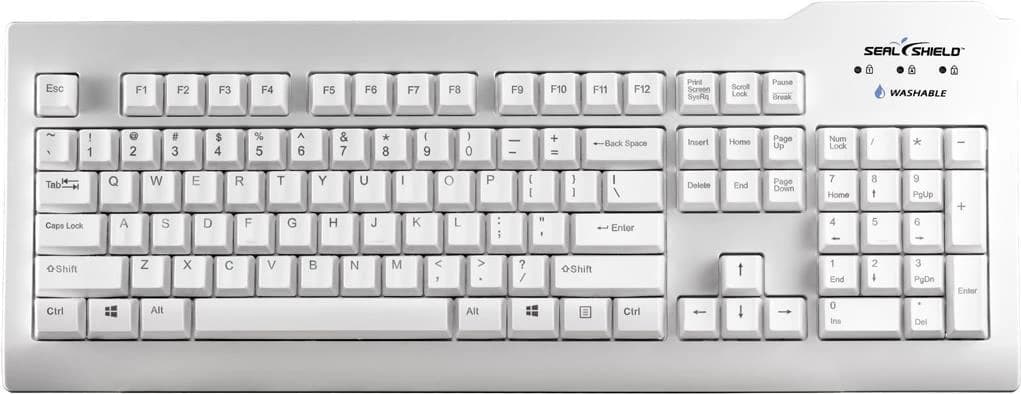 Seal Shield Silver Seal Waterproof USB QWERTZ (White)
