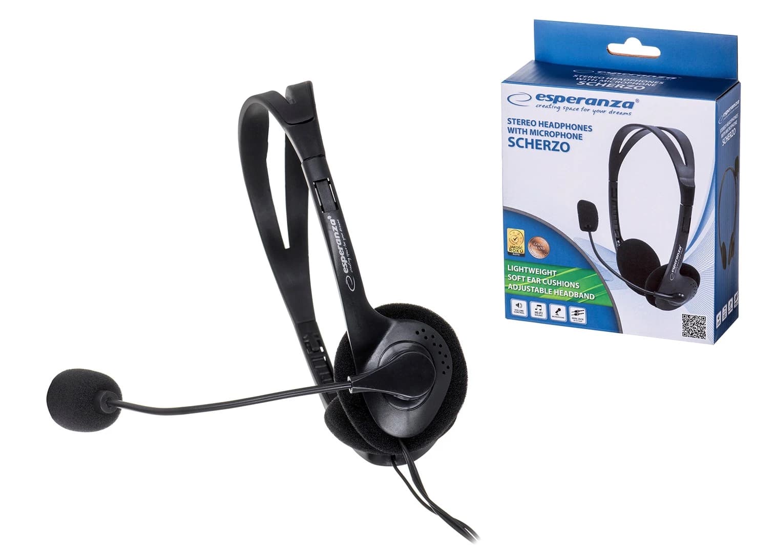 Esperanza EH102 Headset with Microphone (Black)