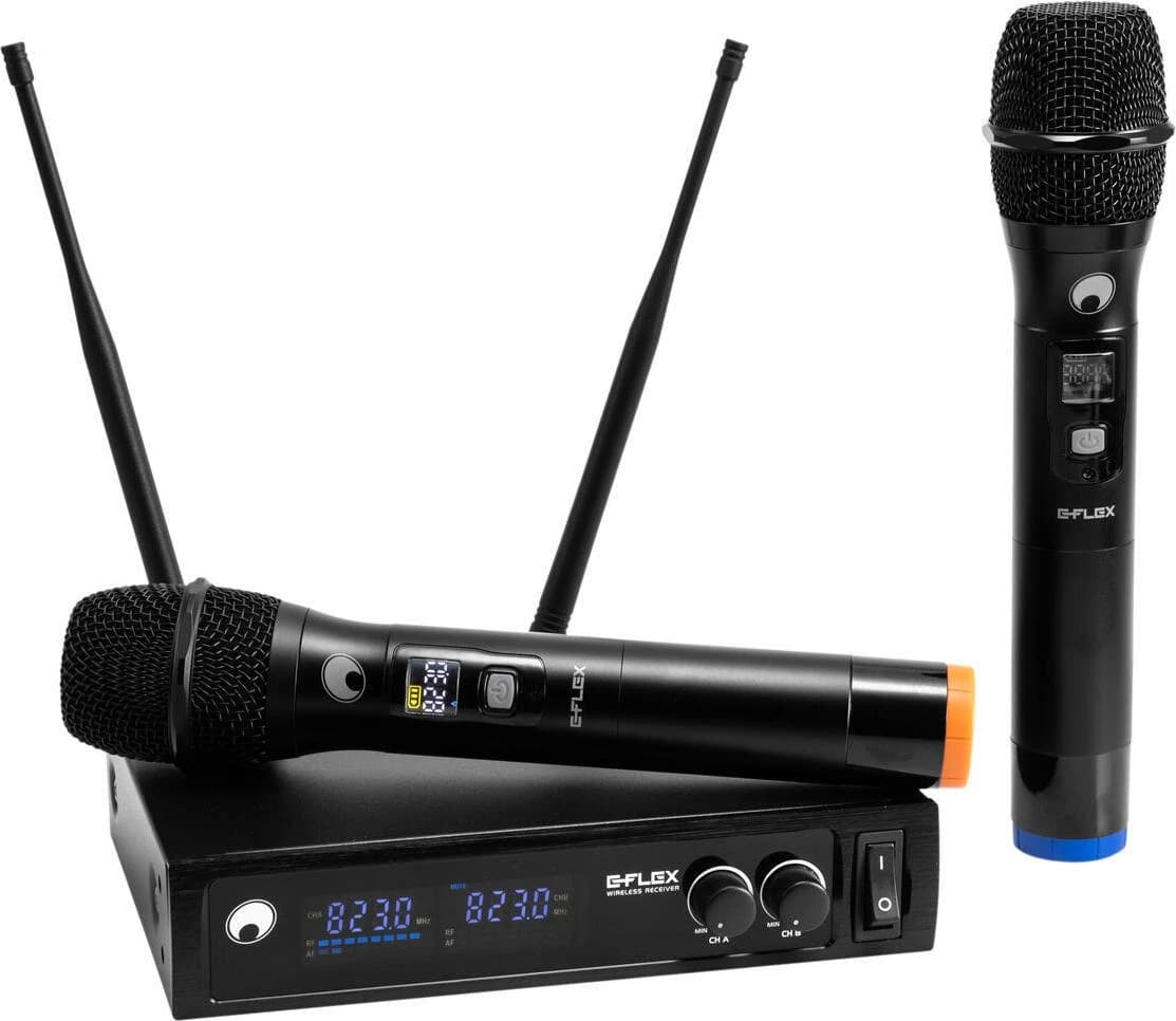 Omnitronic UHF E-FLEX 2 Dual-Channel UHF Wireless System (823-832/863-865 MHz)