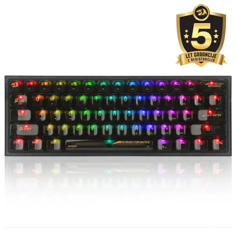 Redragon Fizz K617CTB RGB (Transparent Black)